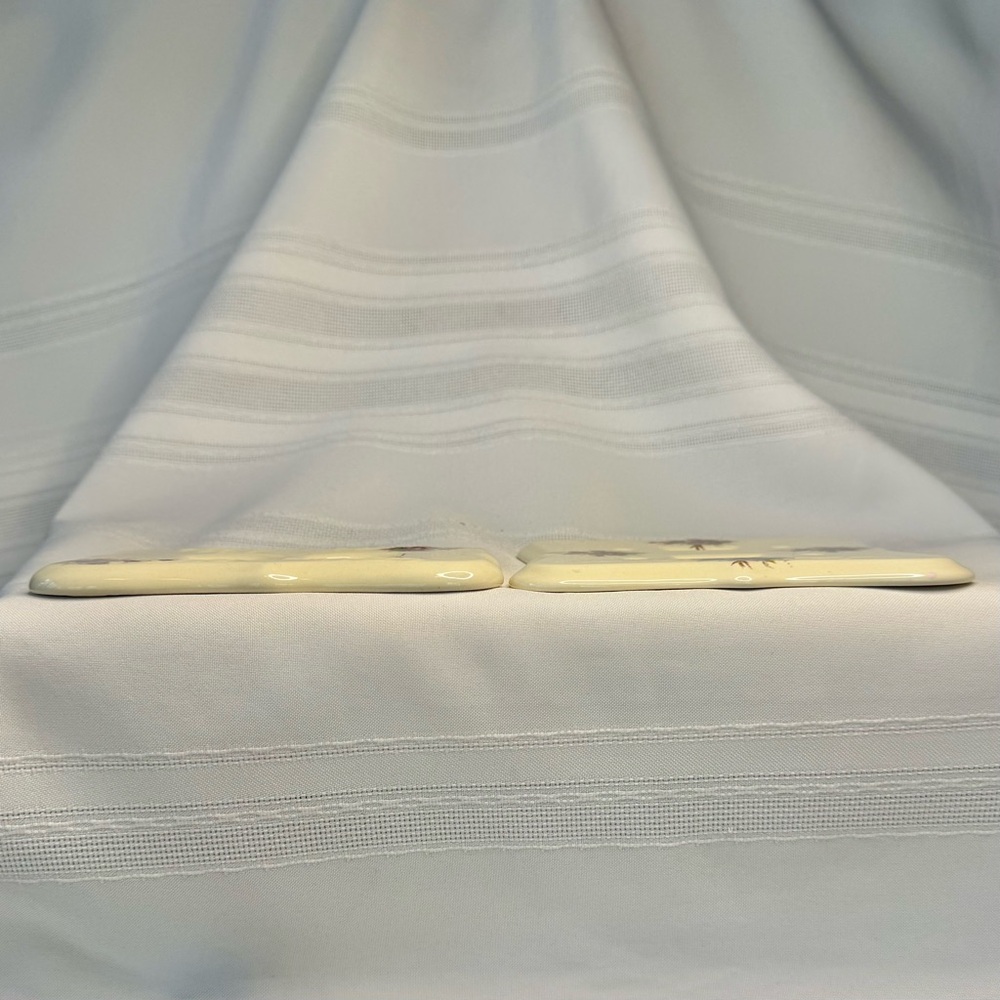 VTG Porcelain Double Light Switch & Single Outlet Cover VB Athena Roses Floral - Picture 9 of 10